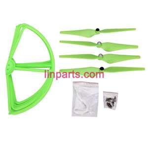 LinParts.com - XK X380 X380-A X380-B X380-C RC Quadcopter Spare Parts: main blades +fender brack【Green】