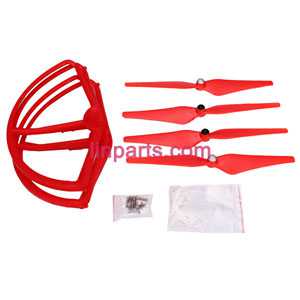 LinParts.com - Cheerson CX-22 Follow Me 4CH 6-Axis Dual GPS Quadcopter Spare Parts: main blades set +protection set【Red】