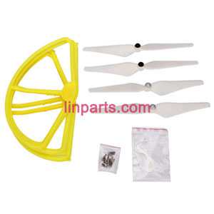 LinParts.com - Cheerson CX-22 Follow Me 4CH 6-Axis Dual GPS Quadcopter Spare Parts: main blades set +protection set【Yellow】