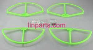 LinParts.com - XK X380 X380-A X380-B X380-C RC Quadcopter Spare Parts: protection set【Green】