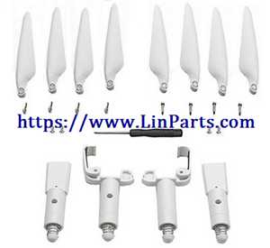 LinParts.com - Hubsan Zino Pro RC Drone spare parts: Propeller + heightening spring tripod White