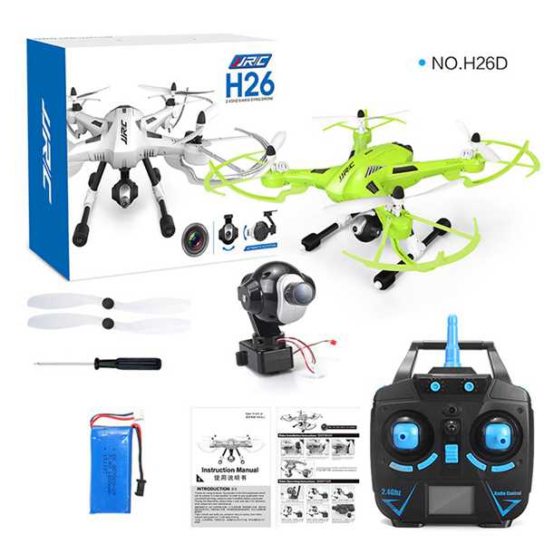 LinParts.com - JJRC H26D With 3.0MP Wide Angle HD Camera 2-Axis Gimbal One Key Return RC Quadcopter RTF