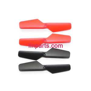 LinParts.com - JXD 389 Helicopter Spare Parts: Main blades (Red + Black) 4pcs