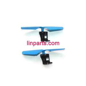 LinParts.com - JXD 389 Helicopter Spare Parts: Main motor + Motor base + Main gear + Main blade (Positive and negative)(Blue)