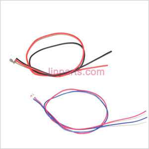 LinParts.com - UDI RC U817 U817A U817C U818A Spare Parts: Wire plug (1*red-black or 1*red-blue)