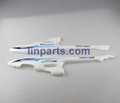 LinParts.com - WLtoys F959 Sky King 2.4G 3CH 750mm Wingspan RC Airplane With Led RTF Spare Parts: Body set(Blue)