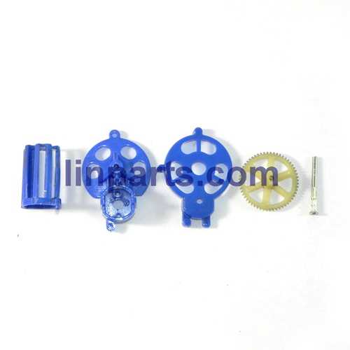 LinParts.com - WLtoys V915 2.4G 4CH Scale Lama RC Helicopter RTF Spare Parts: Tail motor deck set [Blue]