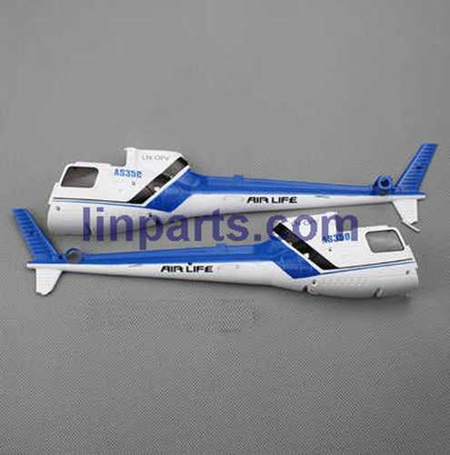 LinParts.com - WLtoys V931 2.4G 6CH Brushless Scale Lama Flybarless RC Helicopter Spare Parts: body cover (Blue)