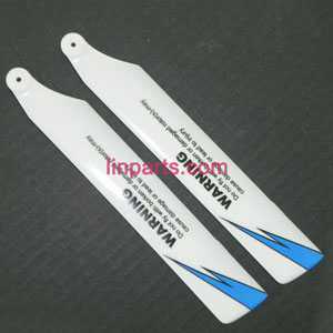 LinParts.com - XK K120 RC Helicopter Spare Parts: main rotor blade(White/blue)