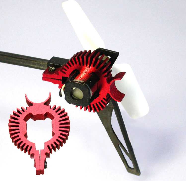 LinParts.com - WLtoys WL V977 Helicopter Spare Parts: Tail motor Radiator（Ultra-light aluminum）