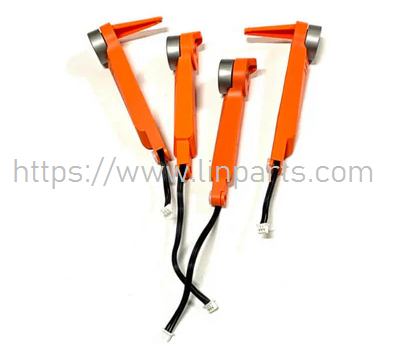 (image for) 4DRC 4D-F12 RC Drone Spare Parts: Orange arm with motor 4pcs