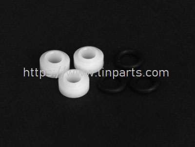 LinParts.com - ALZRC Devil 380 FAST RC Helicopter Spare Parts: TBR three paddles horizontal shaft shock absorber ring/white D380TBR-09