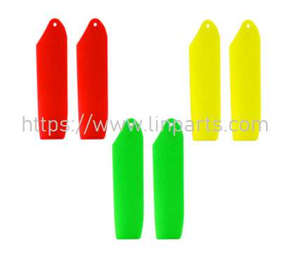 LinParts.com - ALZRC Devil X360 RC Helicopter Spare Parts: Carbon plastic tail rotor green/yellow/red
