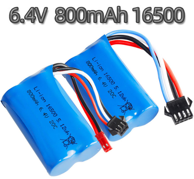 LinParts.com - 16500 6.4V 800mAh High magnification cylindrical lithium battery