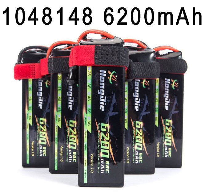 LinParts.com - 1048148 7.4V/11.1V/14.8V/18.5V/22.2V 6200mAh High magnification polymer lithium battery 2S/3S/4S/5S/6S