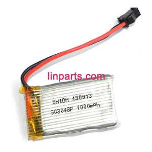 LinParts.com - BO RONG BR6808 BR6808T Helicopter Spare Parts: Battery (3.7V 1000mAh SM plug)
