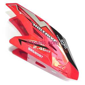 LinParts.com - BO RONG BR6808T Helicopter Spare Parts: Head cover\Canopy(BR6808T Red)