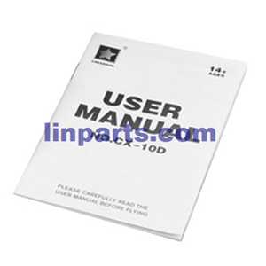 LinParts.com - Cheerson CX-10D Smart Q Mini RC Quadcopter Spare Parts: English manual book