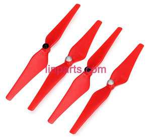 LinParts.com - XK X380 X380-A X380-B X380-C RC Quadcopter Spare Parts: main blades propeller pro【Red】 - Click Image to Close