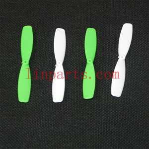 LinParts.com - Cheerson CX-30 CX-30C CX-30W CX-30W-TW CX-30S RC Quadcopter Spare Parts: Blades set(Green + white) - Click Image to Close