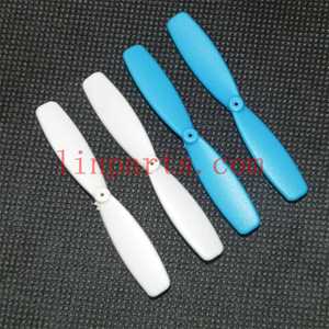 LinParts.com - Cheerson CX-30 CX-30C CX-30W CX-30W-TW CX-30S RC Quadcopter Spare Parts: Blades set(Blue + white) - Click Image to Close