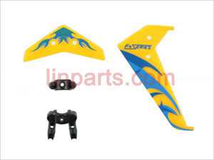 LinParts.com - DFD F106 Spare Parts: Tail decorative set(blue and yellow) - Click Image to Close