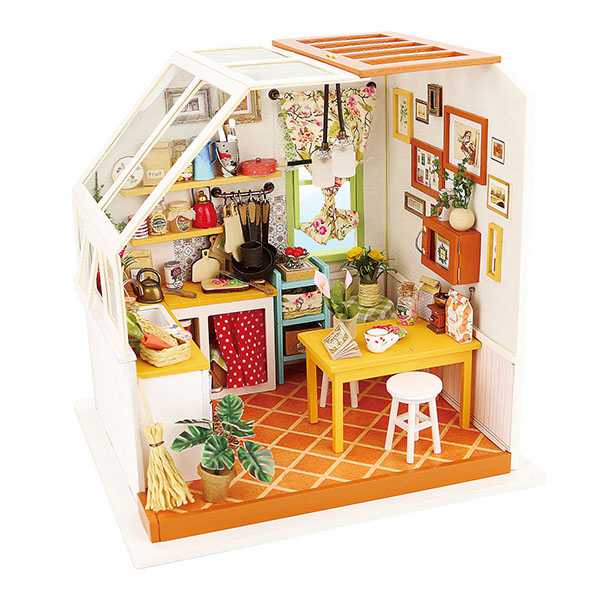 LinParts.com - Miniature Model Kitchen [Jason’s Kitchen] Rolife Doll house Wooden Room Kit