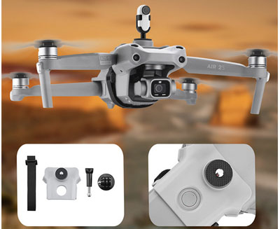 LinParts.com - DJI Mavic AIR 2S Drone spare parts: Mounting bracket to GOPRO panoramic sports camera bracket - Click Image to Close