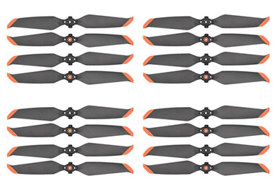 LinParts.com - DJI Mavic AIR 2S Drone spare parts: Quick release propeller Orange edge 4set - Click Image to Close