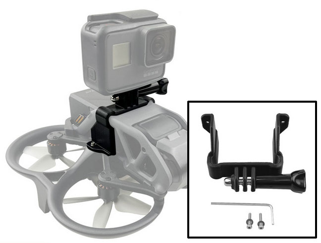 LinParts.com - DJI Avata Drone Spare Parts: Transfer panoramic sports camera GoPro upper expansion mounting bracket