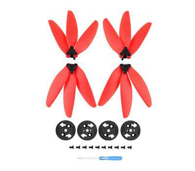 LinParts.com - DJI Mavic Mini Drone spare parts: Three-blade propeller Red 1set - Click Image to Close
