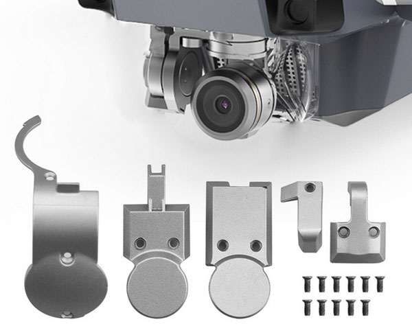 LinParts.com - DJI Mavic Pro Drone spare parts: Camera upper cover + camera back cover + camera bottom shell + axle arm bottom shell + camera side cover - Click Image to Close