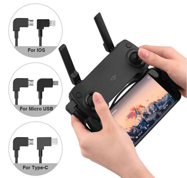 LinParts.com - DJI Mavic Pro Drone spare parts: Remote control tablet phone Connection line Data transfer cable - Click Image to Close