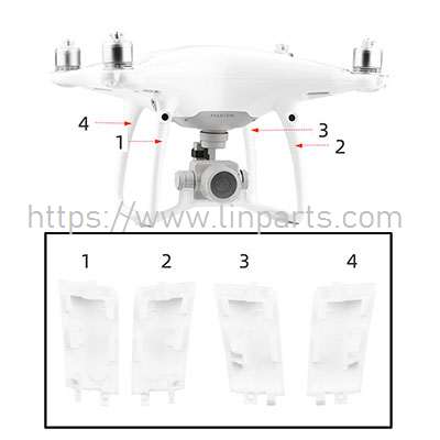 LinParts.com - DJI Phantom 4 Pro V2.0 RC Drone: Landing gear antenna cover - Click Image to Close