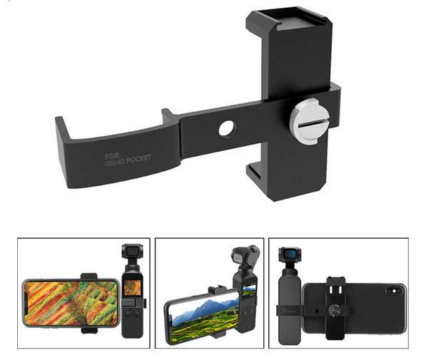 LinParts.com - DJI Osmo Pocket 1/2 spare parts: Metal phone holder + connector