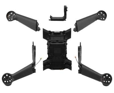 LinParts.com - DJI FPV Combo Drone spare parts: P-axis arm of gimbal + rear left + rear right + front left + front right arm + middle frame