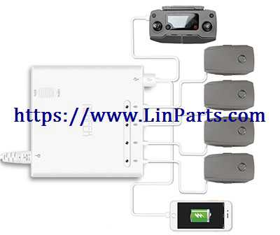 LinParts.com - DJI Mavic 2 Drone Spare Parts: Multi-charge 6-channel output charging butler nanny smart charger