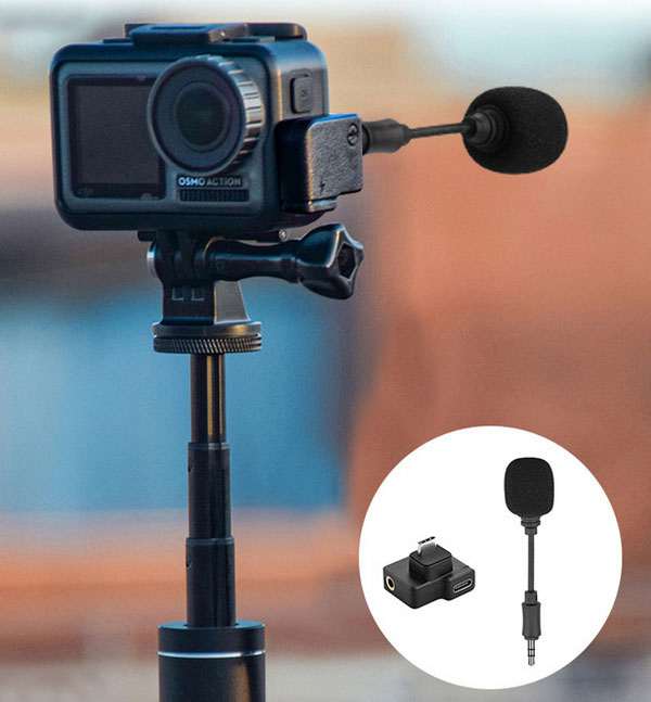 LinParts.com - DJI Osmo Action spare parts: Microphone + audio adapter