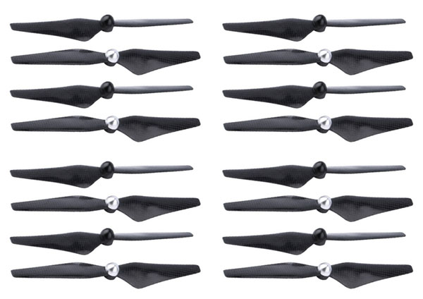 LinParts.com - DJI Phantom 3 Drone Spare Parts: Propeller 9450 carbon fiber blades 4set[Silver black] - Click Image to Close