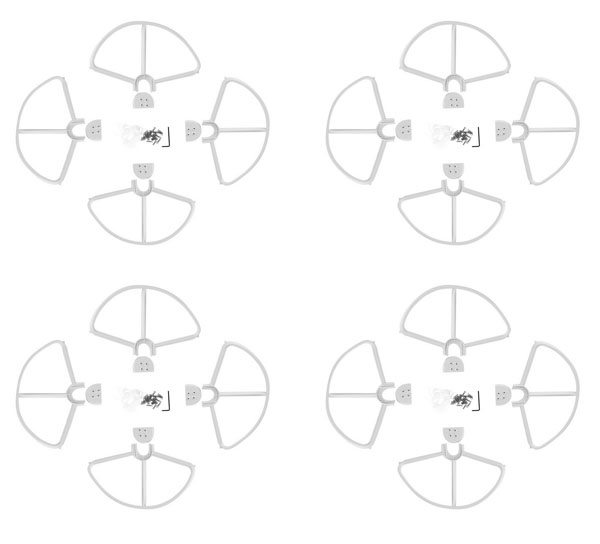 LinParts.com - DJI Phantom 3 Drone Spare Parts: Propeller protection ring white 4set - Click Image to Close