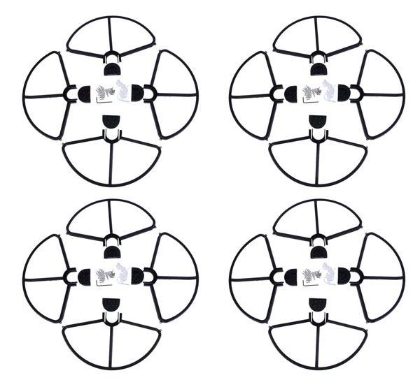 LinParts.com - DJI Phantom 2 Drone Spare Parts: Propeller protection ring Black 4set