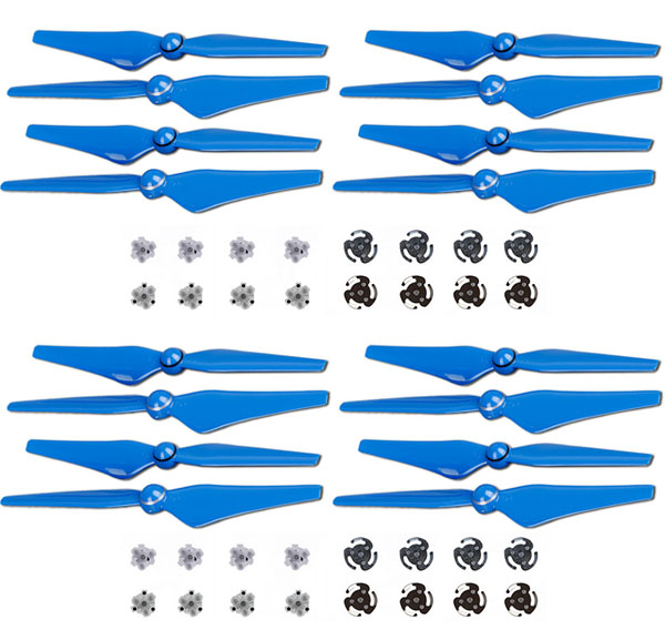 LinParts.com - DJI Phantom 4 Drone Spare Parts: 9450S Propeller + aluminum base [Blue] 4set