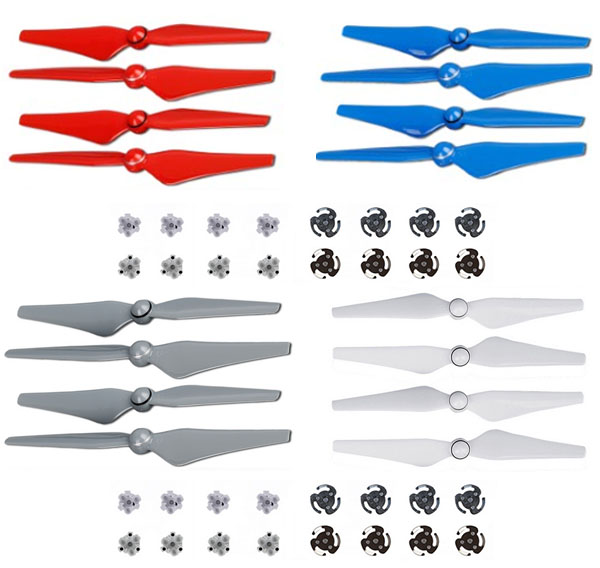LinParts.com - DJI Phantom 4 Drone Spare Parts: 9450S Propeller + aluminum base [4 colors]4set