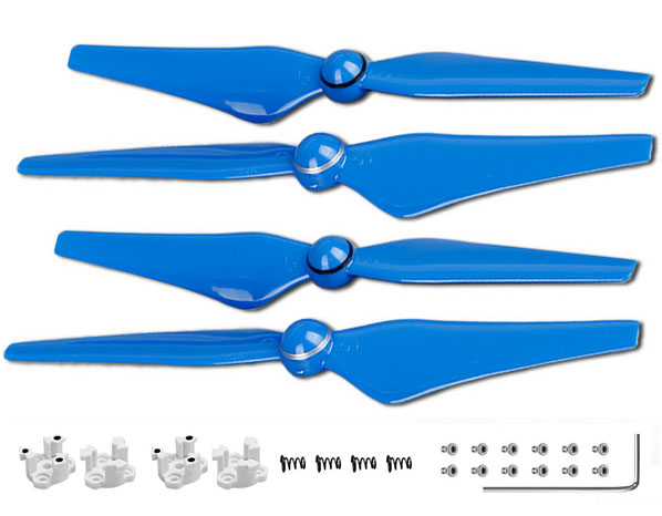 LinParts.com - DJI Phantom 4 Pro Drone Spare Parts: Phantom 4 Pro 9450S Propeller + aluminum base [Blue]1set - Click Image to Close