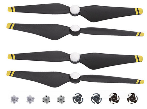 LinParts.com - DJI Phantom 4 Drone Spare Parts: 9450S Propeller + aluminum base [Golden edge]1set