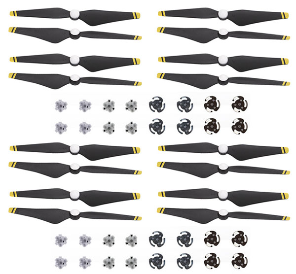 LinParts.com - DJI Phantom 4 Drone Spare Parts: 9450S Propeller + aluminum base [Golden edge] 4set - Click Image to Close