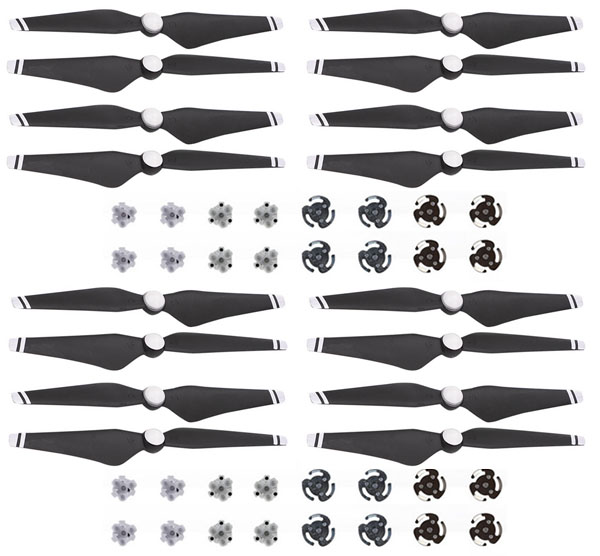 LinParts.com - DJI Phantom 4 Drone Spare Parts: 9450S Propeller + aluminum base [Silver edge] 4set - Click Image to Close