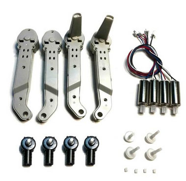 LinParts.com - E88 Pro RC Quadcopter Spare Parts: Arm White+Motor set(2 forward+2 reverse)+Motor base 4set+Gear 4pcs+motor gear 4pcs