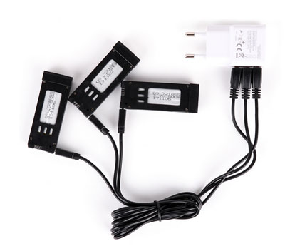 LinParts.com - Eachine E58 RC Quadcopter Spare Parts: 1 charge 3 chargers+3pcs 3.7V 850mAh Battery