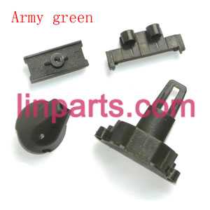 LinParts.com - Feixuan Fei Lun RC Helicopter FX060 FX060B Spare Parts: fixed parts set(Army green)